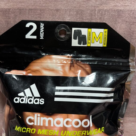 Adidas Mens Climacool 9" Midway Micro Mesh Underwear M (32-34) 2-Pack - Picture 2 of 8